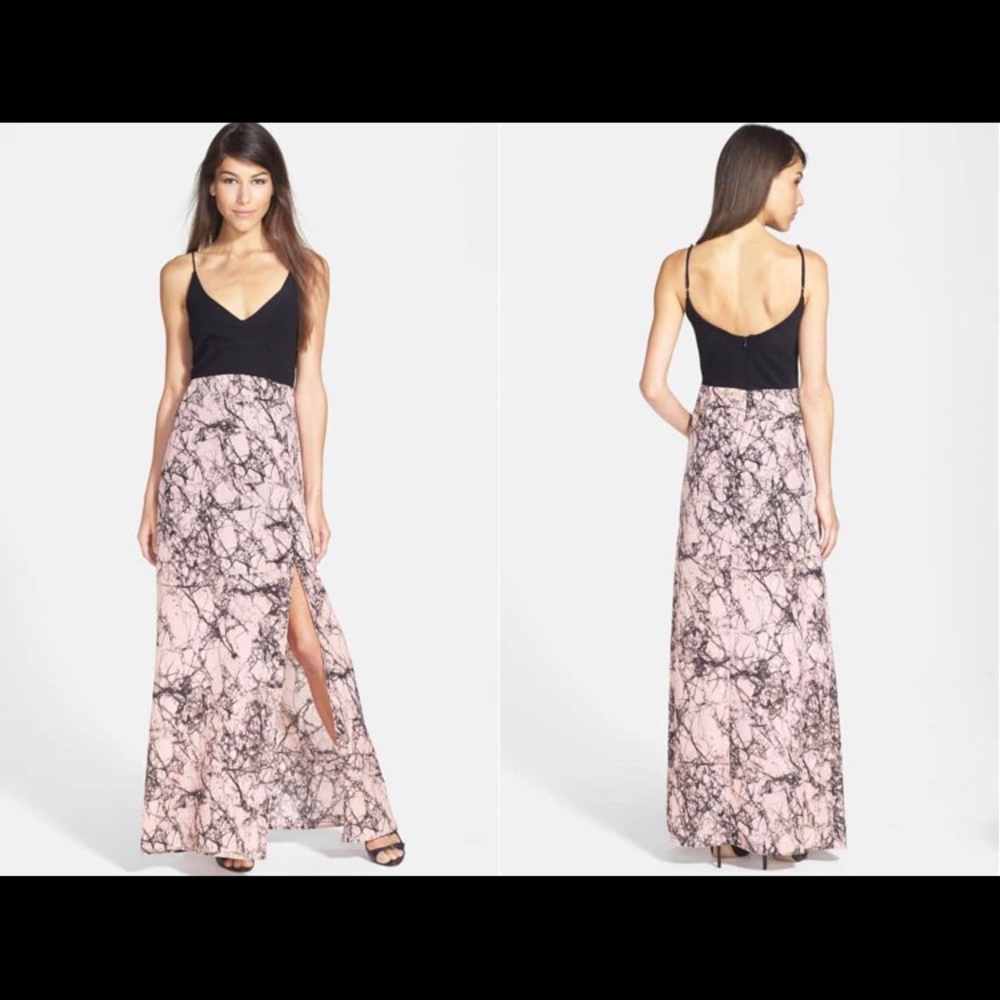 'Colette' V-Neck Maxi Dress